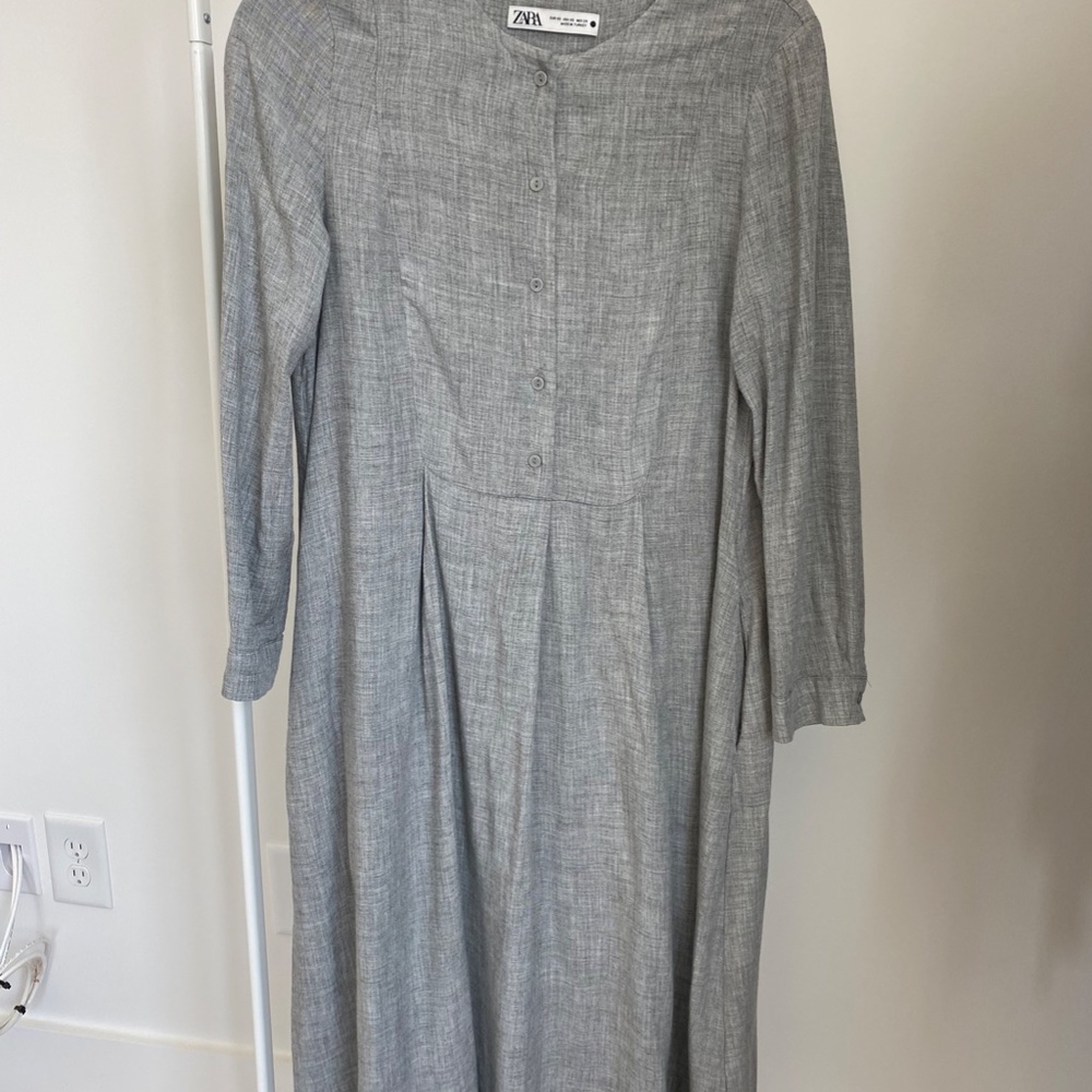 Grey Zara Midi Dress XS